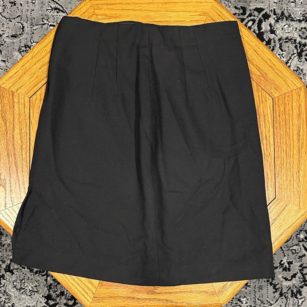 *GIORGIO SANT ANGELO* Vintage Classic Black 100% Wool Pencil Skirt Size 10